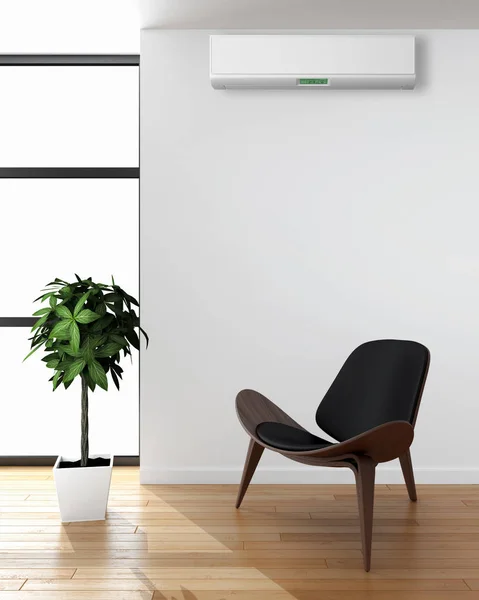 Modernes Interieur Mit Klimaanlage Darstellung — Stockfoto