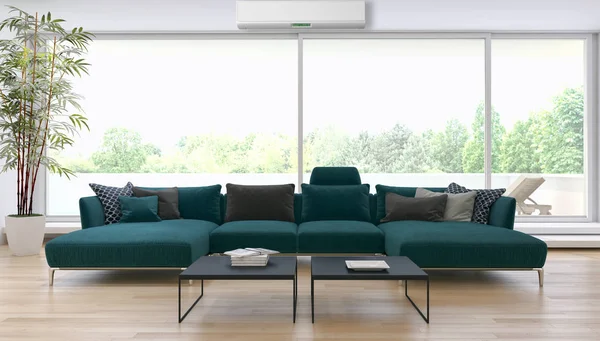 Modern Interior Air Conditioning Rendering Illustration — Stock Photo, Image