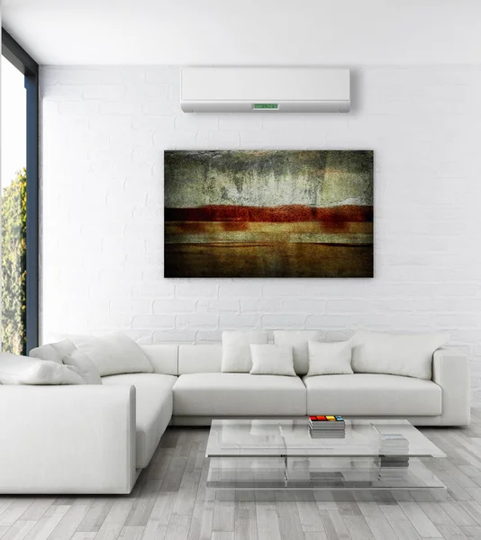 Klima 3d render çizim ile modern iç