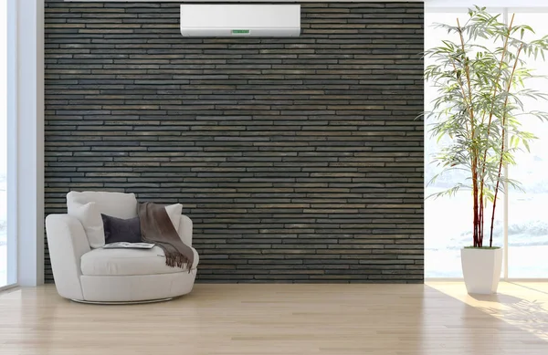 Klima 3d render çizim ile modern iç