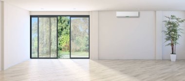 Klima 3d render çizim ile modern iç