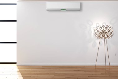 Klima 3d render çizim ile modern iç