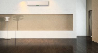 Klima 3d render çizim ile modern iç