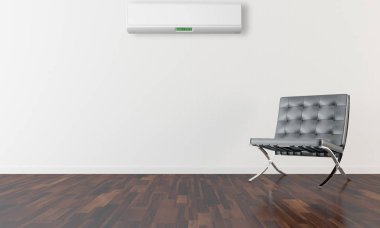 Klima 3d render çizim ile modern iç