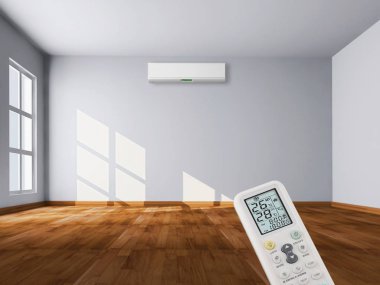 Klima 3d render çizim ile modern iç