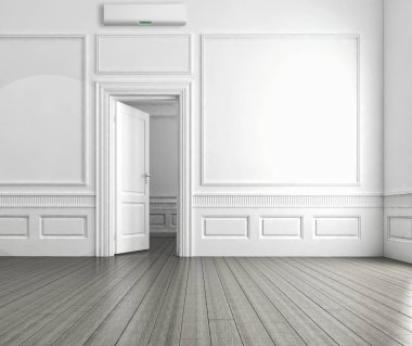 Klima 3d render çizim ile modern iç