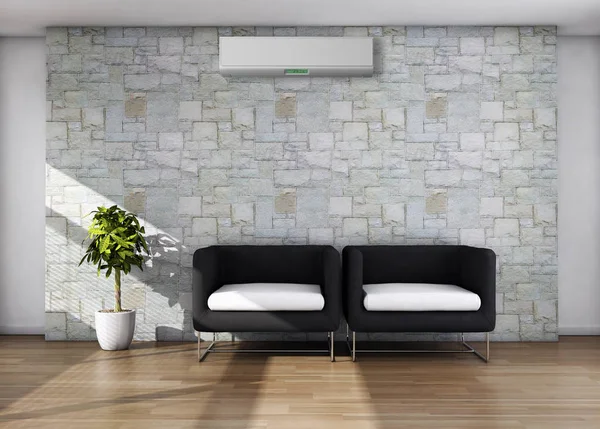 Modern Interior Air Conditioning Rendering Illustration — Stock Photo, Image