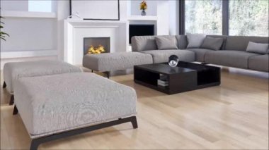 Modern parlak iç daire oturma oda 3d render illüstrasyon
