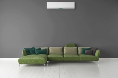 Klima 3d render çizim ile modern iç daire