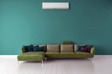 Klima 3d render çizim ile modern iç daire