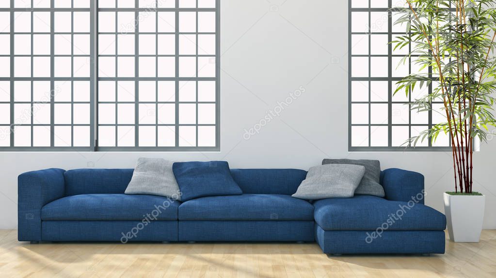 large luxury modern bright interiors apartment Living room illustration 3D rendering computer generated image 