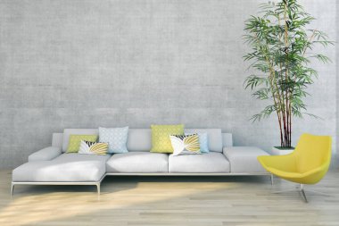 büyük lüks modern parlak iç daire Salon 3d render oluşturulan bilgisayar görüntü illüstrasyon 