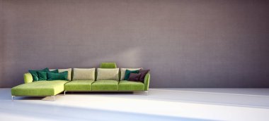 büyük lüks modern parlak iç daire Salon 3d render oluşturulan bilgisayar görüntü illüstrasyon 