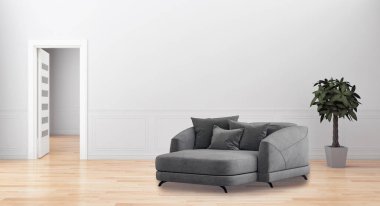 büyük lüks modern parlak iç daire Salon 3d render oluşturulan bilgisayar görüntü illüstrasyon 