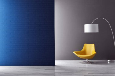 büyük lüks modern parlak iç daire Salon 3d render oluşturulan bilgisayar görüntü illüstrasyon 