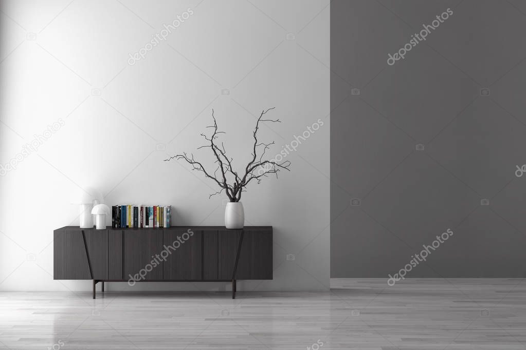 large luxury modern bright interiors apartment Living room illustration 3D rendering computer generated image 