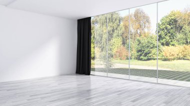 büyük lüks modern parlak iç daire Salon 3d render oluşturulan bilgisayar görüntü illüstrasyon