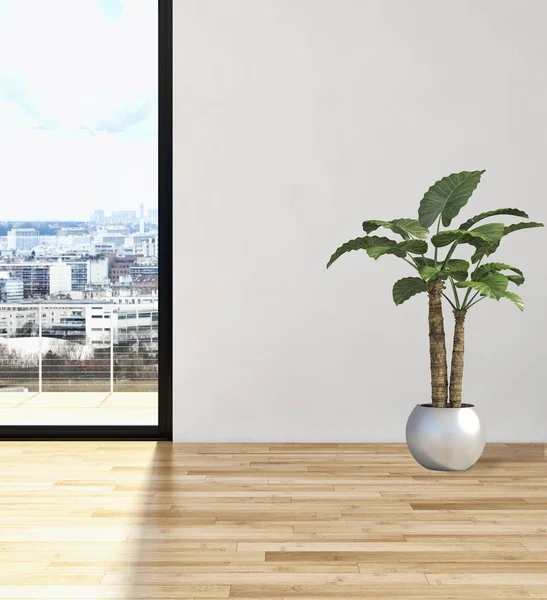 Moderne Lichte Interieur Appartement Levende Kamer Rendering Illustratie — Stockfoto