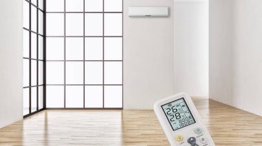 görüntü değil fotoğraf ve değil özel mülkiyet büyük lüks modern parlak iç Klima illüstrasyon 3d işleme bilgisayar ile oluşturulan