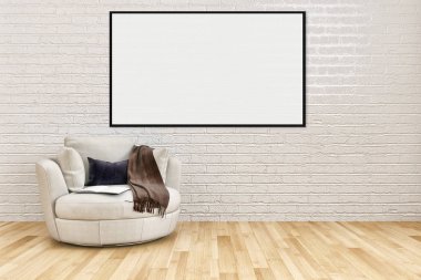 büyük lüks modern parlak iç mekanları ile sahte poster çerçeve resimde 3d render oluşturulan bilgisayar görüntüsü değil fotoğraf ve özel özelliği
