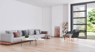 görüntü değil fotoğraf ve değil özel mülkiyet büyük lüks modern parlak iç oda illüstrasyon 3d işleme bilgisayar oluşturulan