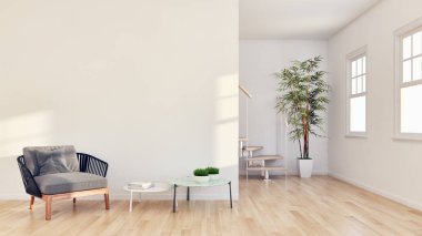 görüntü değil fotoğraf ve değil özel mülkiyet büyük lüks modern parlak iç oda illüstrasyon 3d işleme bilgisayar oluşturulan