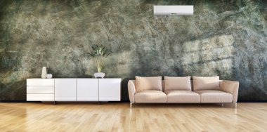 görüntü değil fotoğraf ve değil özel mülkiyet büyük lüks modern parlak iç oda illüstrasyon 3d işleme bilgisayar oluşturulan