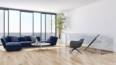 görüntü değil fotoğraf ve değil özel mülkiyet büyük lüks modern parlak iç oda illüstrasyon 3d işleme bilgisayar oluşturulan