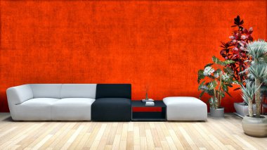 görüntü değil fotoğraf ve değil özel mülkiyet büyük lüks modern parlak iç oda illüstrasyon 3d işleme bilgisayar oluşturulan