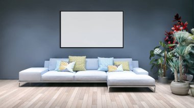 büyük lüks modern parlak iç mekanları ile sahte poster çerçeve resimde 3d render oluşturulan bilgisayar görüntüsü değil fotoğraf ve özel özelliği