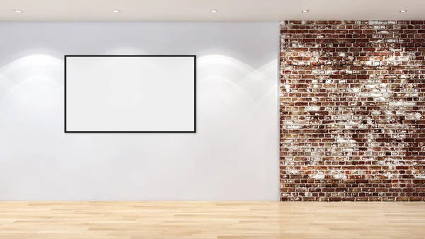Modern, világos belső terekkel és mintája fel plakát keret ábra 3 — Stock Fotó