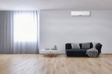 görüntü değil fotoğraf ve değil özel mülkiyet büyük lüks modern parlak iç Klima illüstrasyon 3d işleme bilgisayar ile oluşturulan