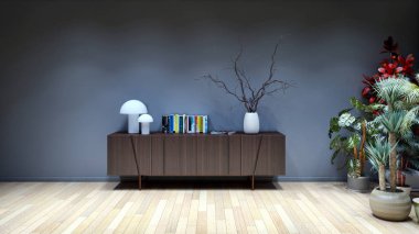 görüntü değil fotoğraf ve değil özel mülkiyet büyük lüks modern parlak iç oda illüstrasyon 3d işleme bilgisayar oluşturulan