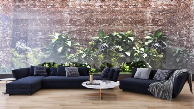 görüntü değil fotoğraf ve değil özel mülkiyet büyük lüks modern parlak iç oda illüstrasyon 3d işleme bilgisayar oluşturulan