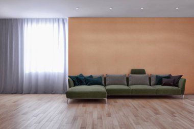 görüntü değil fotoğraf ve değil özel mülkiyet büyük lüks modern parlak iç oda illüstrasyon 3d işleme bilgisayar oluşturulan