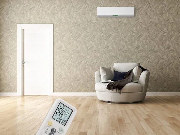 görüntü değil fotoğraf ve değil özel mülkiyet büyük lüks modern parlak iç Klima illüstrasyon 3d işleme bilgisayar ile oluşturulan