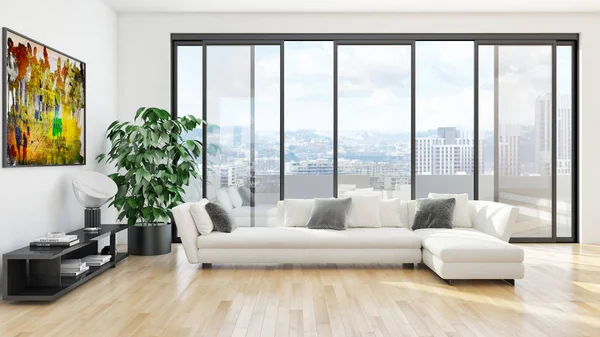 görüntü değil fotoğraf ve değil özel mülkiyet büyük lüks modern parlak iç oda illüstrasyon 3d işleme bilgisayar oluşturulan