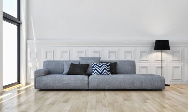 görüntü değil fotoğraf ve değil özel mülkiyet büyük lüks modern parlak iç oda illüstrasyon 3d işleme bilgisayar oluşturulan
