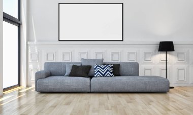 büyük lüks modern parlak iç mekanları ile sahte poster çerçeve resimde 3d render oluşturulan bilgisayar görüntüsü değil fotoğraf ve özel özelliği