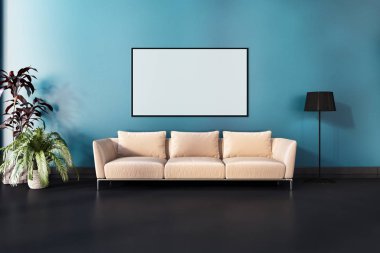 büyük lüks modern parlak iç mekanları ile sahte poster çerçeve resimde 3d render oluşturulan bilgisayar görüntüsü değil fotoğraf ve özel özelliği