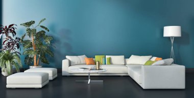 görüntü değil fotoğraf ve değil özel mülkiyet büyük lüks modern parlak iç oda illüstrasyon 3d işleme bilgisayar oluşturulan