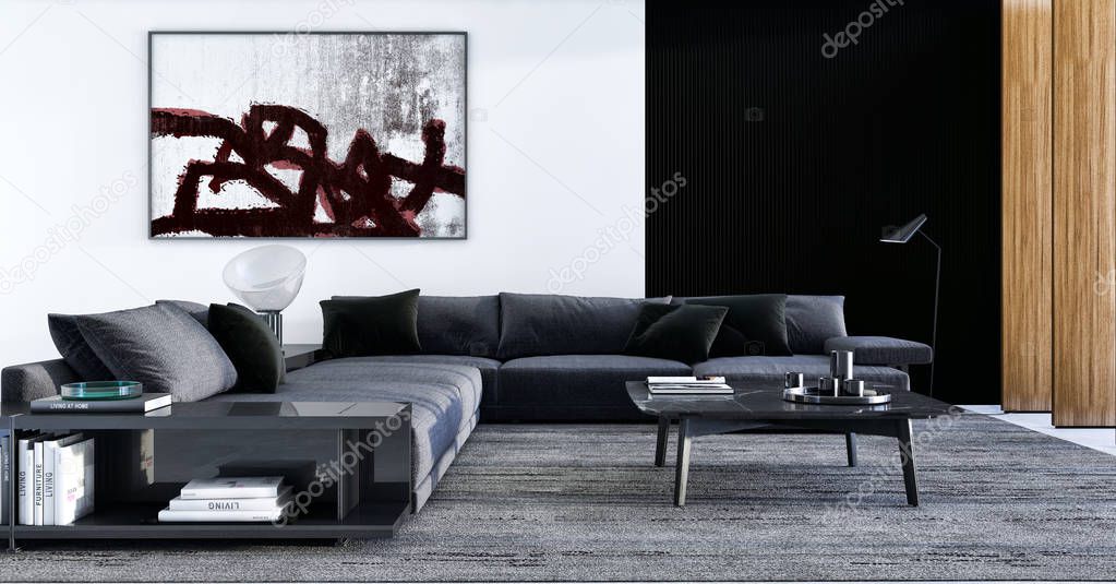 large luxury modern bright interiors room illustration 3D rendering computer generated image not photos and not private property