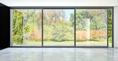 büyük lüks modern parlak iç oturma odası 3d işleme bilgisayar dijital görüntü illüstrasyon