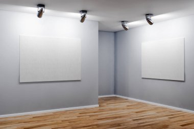 Sahte poster çerçeve resimde 3d render oluşturulan bilgisayar görüntü ile modern aydınlık iç mekanlar