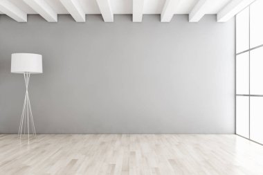 resimde 3d render büyük lüks modern parlak iç mekan Oda