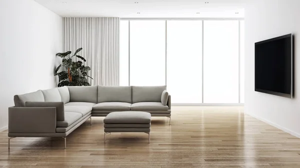 Große Luxus Moderne Helle Innenräume Raumillustration Rendering — Stockfoto