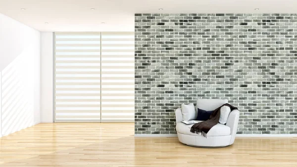 Velké luxusní moderní světlé interiéry obývacího pokoje obrázek 3d vykreslování computeru digitálně obrázek — Stock fotografie