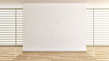 büyük lüks modern parlak iç Oda illüstrasyon 3d render