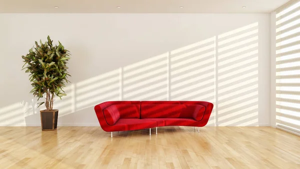 Nagy luxus modern dekorációt szoba illusztráció 3d render — Stock Fotó