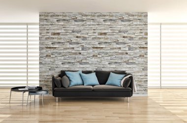 büyük lüks modern parlak iç Oda illüstrasyon 3d render